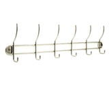 Wall-mount multi-purpose coat/bathroom hook.